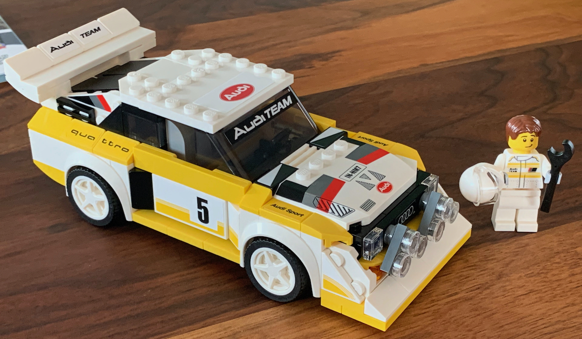 The 2020 LEGO Speed Champions 1985 Audi Sport Quattro S1, set 76897. This is one of the first 8-wide sets and puts the width to good use with wide, flared wheel arches.