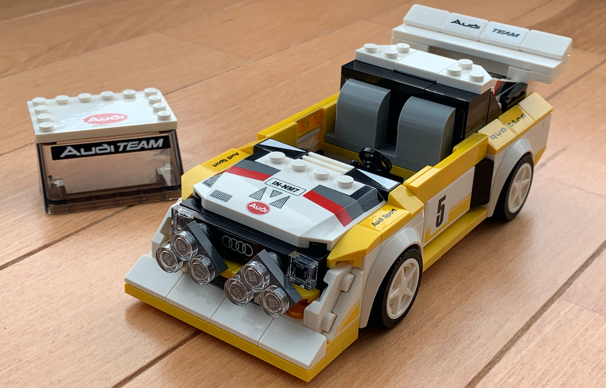 These new 8-wide Speed Champions models allow two minifigs to sit side by side and the model has two built out seats, as well as being left hand drive. The sun strip on the windshield is a sticker.