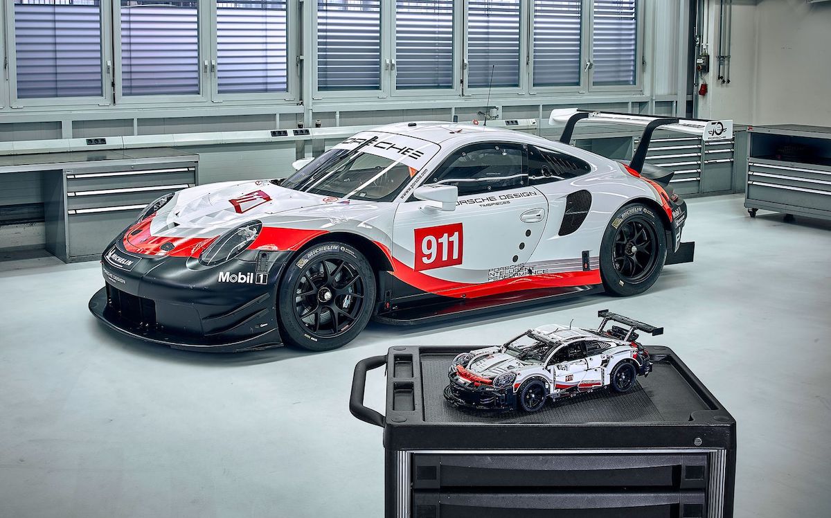The Technic set this real life car is promoting set 42096 - the Porsche 911 RSR - along with the real life race car in Porsche Motorsport's 2019 livery