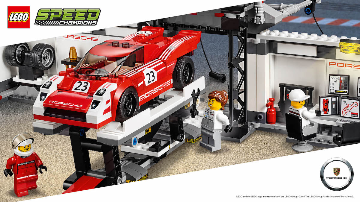 Porsche 917K Speed Champions model, part of the Set 75876 Porsche 919 Hybrid and 917K Pit Lane set