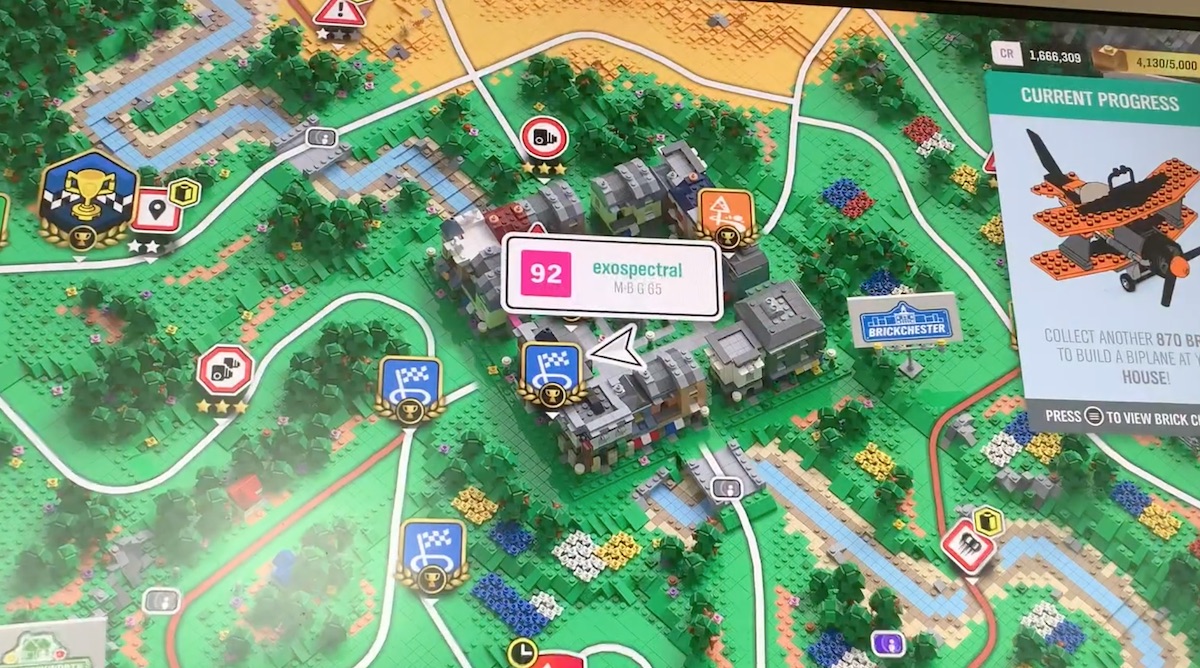 The location on the Forza Horizon 4 in-game map (near the Brickchester town hall) where you'll find the coffee cart