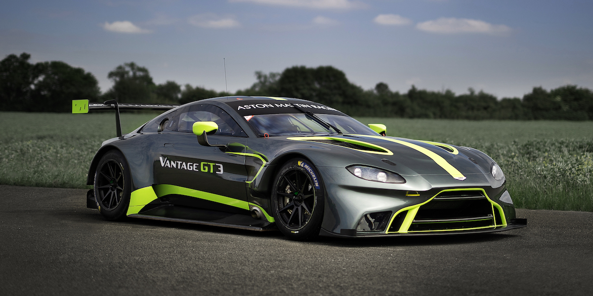 The Aston Martin Vantage AMR GT3. You can see how this sticker set and a luminous green color would look great on a Speed Champions model. Image © Aston Martin Lagonda.