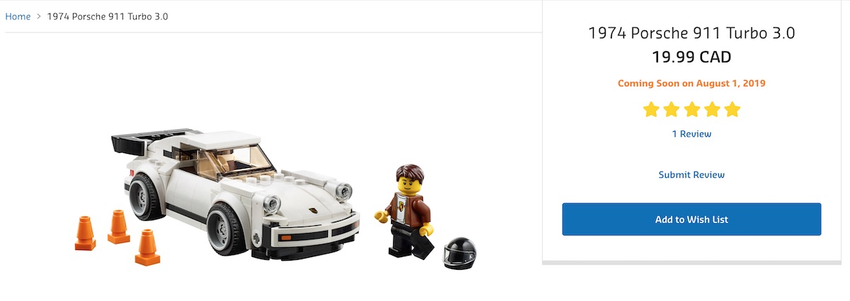 The LEGO store won't let you pre-order the Porsche set, even though the Tree House and recent Harley VIP set have all been available.