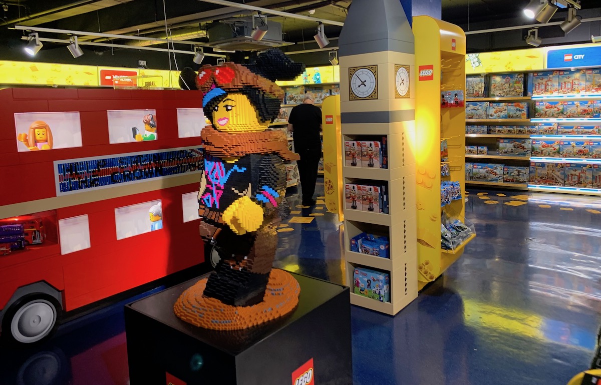 What Hamleys in London lacks in being the LEGO store it more than makes up for in aisle space - they certainly have a big selection and plenty of props like this full size LEGO Movie character.