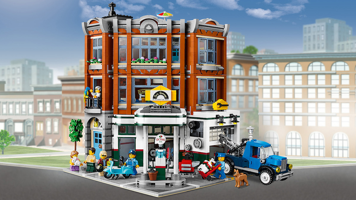 The LEGO Creator Expert Corner Garage 10264 contains a cool pick-up truck, but you're going to have to be a fan of building LEGO Cities to build out the rest of this set. Image © LEGO Group.