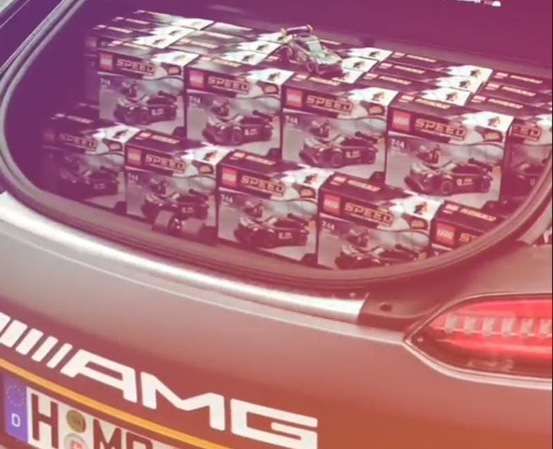 How many LEGO Speed Champions Mercedes-AMG GT3's can you fit in the boot of a Mercedes AMG GT? Looks like quite a few... Image © Mercedes via Instagram.
