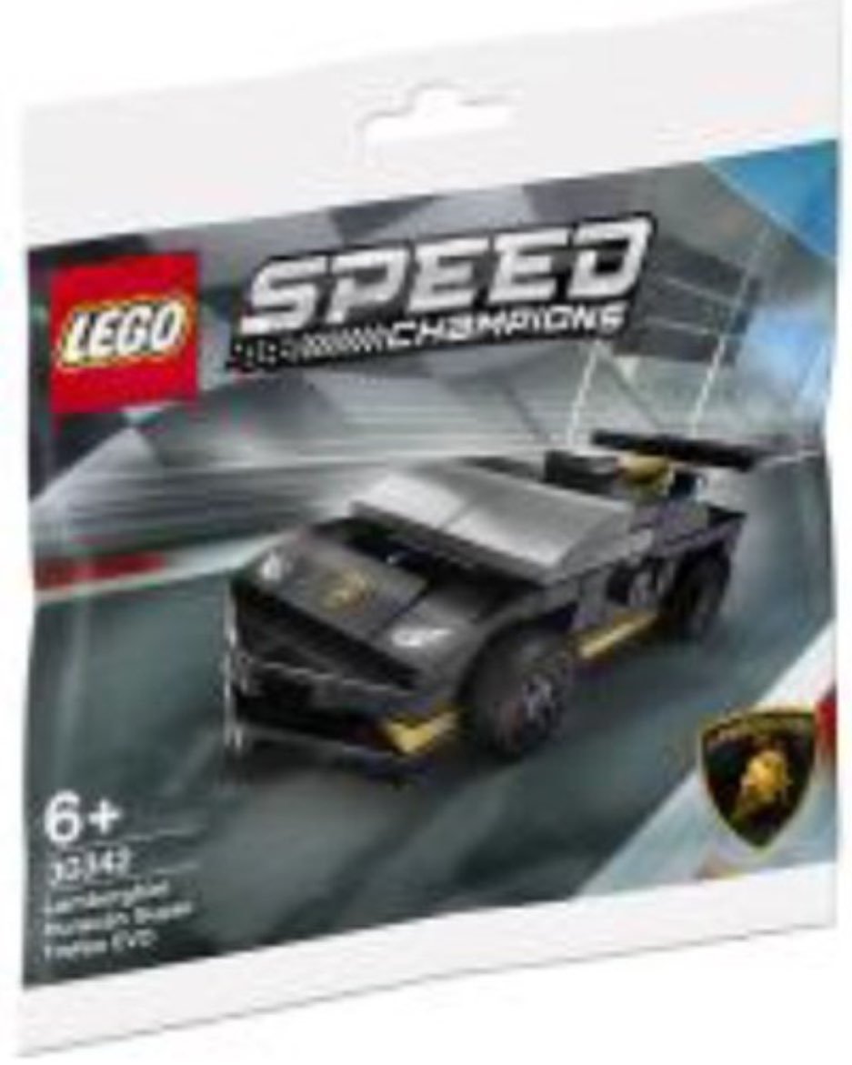 Speed Champions polybag set 30342, the Lamborghini Huracan Super Trofeo Evo in 4 wide format.