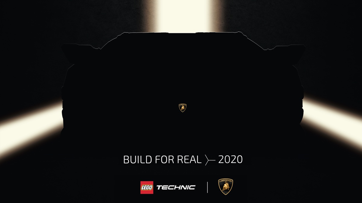 Our first teaser of the 2020 LEGO Technic Lamborghini Ultimate Creator Series set 42115. Build for real. Hitting a LEGO store near you in June 2020.