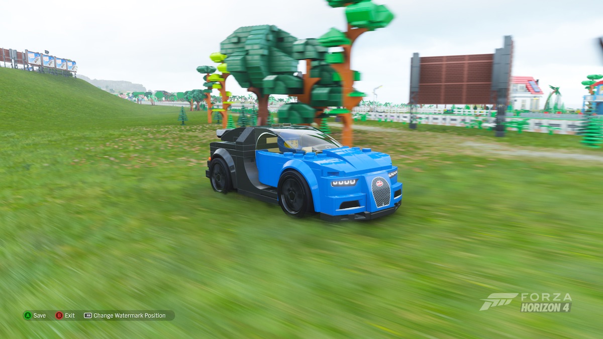 Racing around LEGO Valley in the newly added Bugatti Chiron - like the other Speed Champions cars it still maintains the performance stats and handling of the real thing.