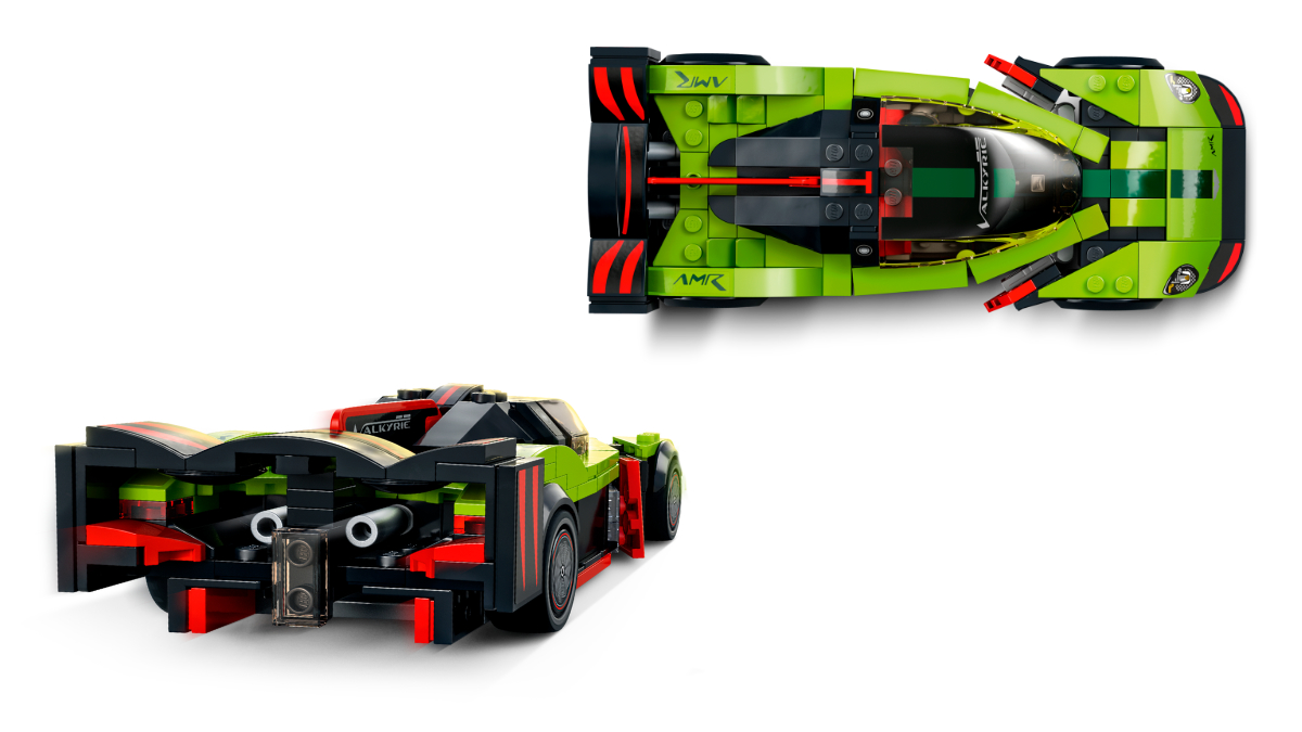 Some design details from the full size LEGO Speed Champions Valkyrie AMR Pro, found in set 76910 alongside an Aston Martin Vantage GT3 car. It'll be interesting to see how much of the sculptured bodywork makes its way to the 5 wide format