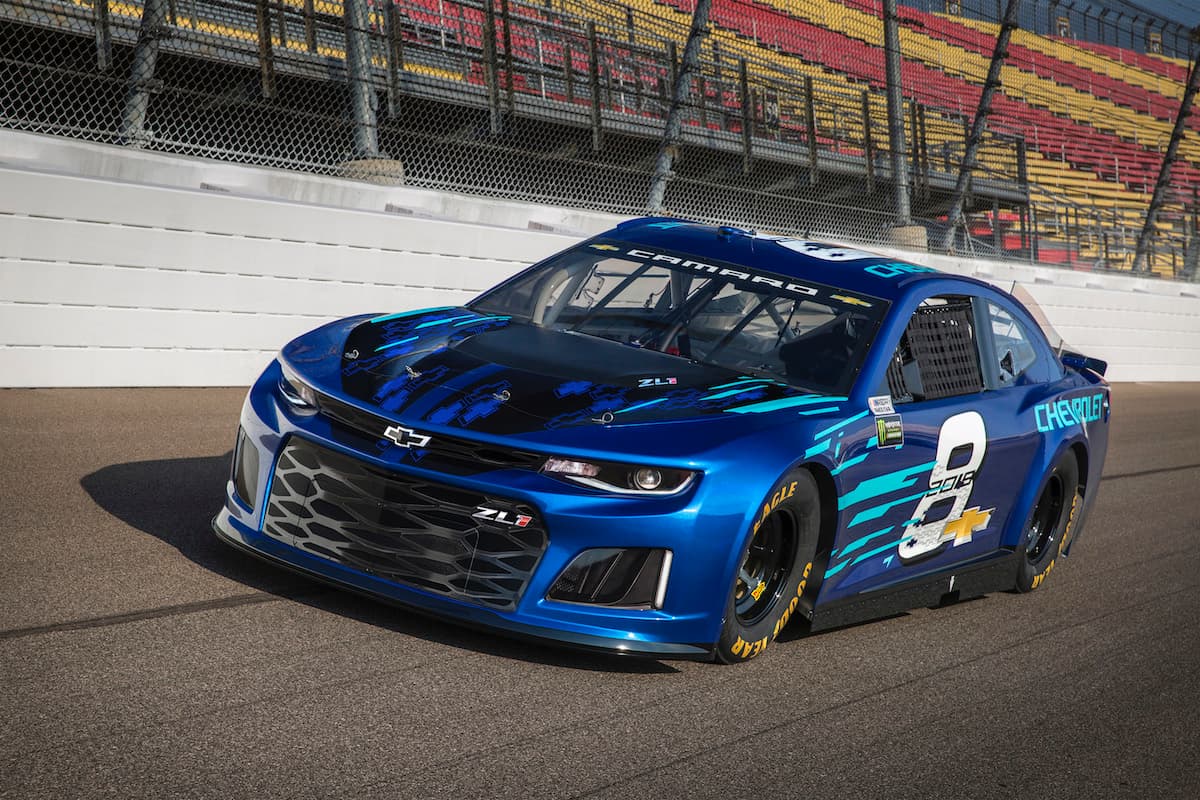 A close match for this set, the real-life 2018 Chevrolet Camaro ZL1 NASCAR #8